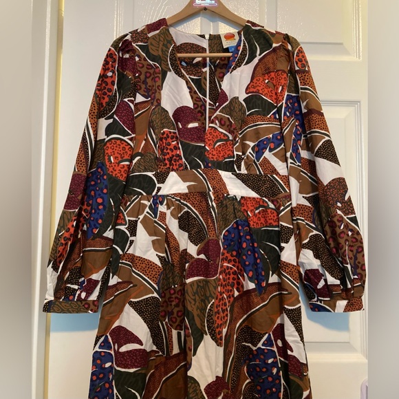 FARM Rio by Anthropologie NWOT Size 10 Deep V-Neck Maxi Dress - Picture 5 of 12